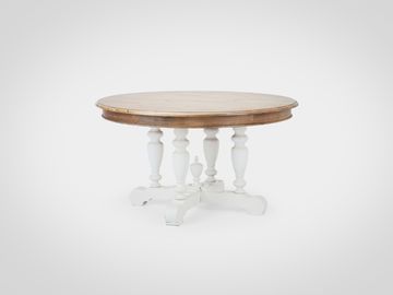 Стол обеденный круглый ОКСФОРД из натурального дерева в американском стиле
