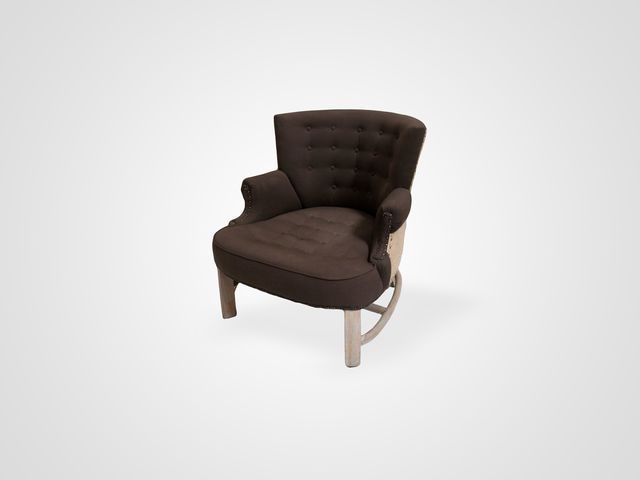 Кресло «Майами» в темно-коричневом цвете в американсом стиле