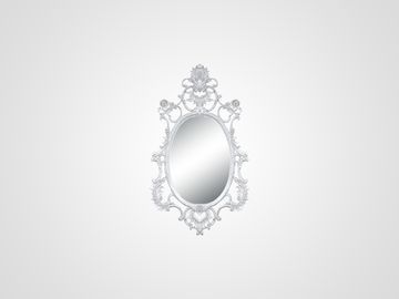 Зеркало в классическом стиле белого цвета