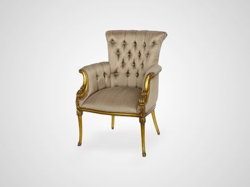 Кресло Версаль в каретной стяжке , шелковая обивка , английский стиль