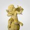 Ангел с луком статуэтка напольная, в желтом цвете со старением
