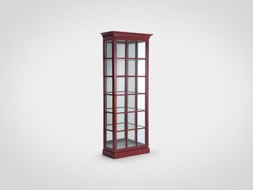 Витрина со стеклом в английском стиле красного цвета