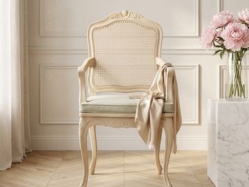 Полукресло «Агата» (ротанг в стиле прованс в бежевом цвете