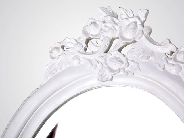 Зеркало (комплект из 3-х штук) белого цвета с патиной и старением в стиле прованс