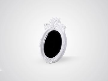 Зеркало (комплект из 3-х штук) белого цвета с патиной и старением в стиле прованс