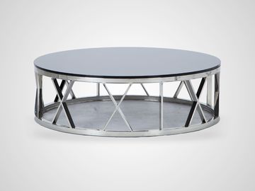 Стол кофейный круглый в стиле Арт-Деко на стальном основании